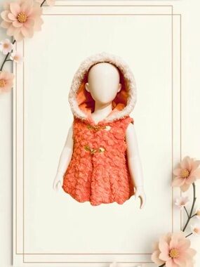 Girls Faux Fur Hooded Vest